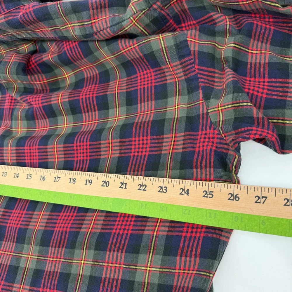 Polo Ralph Lauren Elliott Large Plaid Cotton Button Down Shirt Red Blue Green - Picture 6 of 9